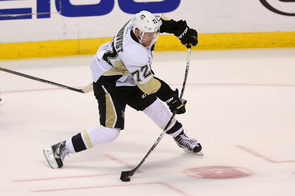 during a game at BB&T Center on December 22, 2014 in Sunrise, Florida.